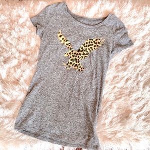 American Eagle Cheetah Logo Tee (XS)